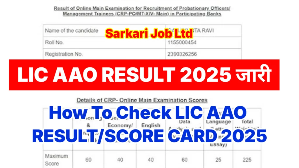 LIC AAO Result 2025