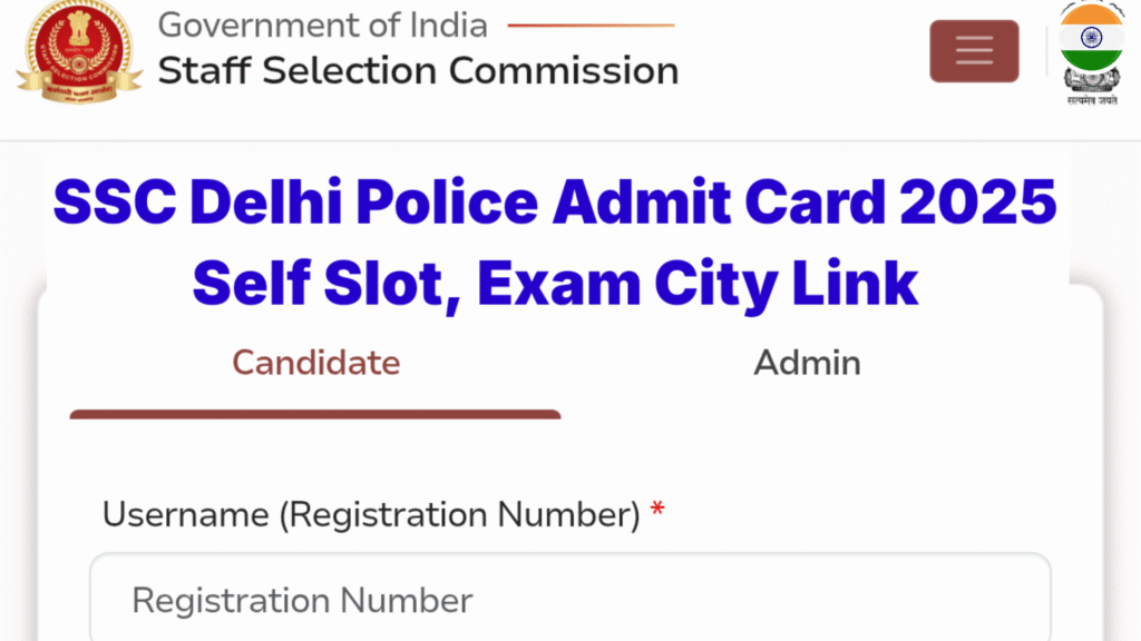 SSC Delhi Police Admit Card 2025